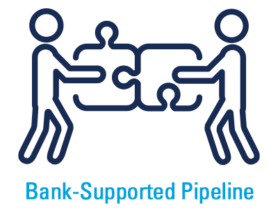 Bank-Supported Pipeline Icon